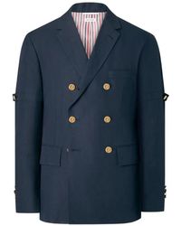 Thom Browne - University Stripe Jack Met Dubbele Rij Knopen - Lyst