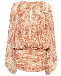 De La Vali - Robe Courte Eulalia À Motif Cachemire - Lyst