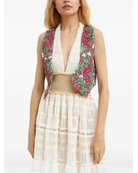 Hemant & Nandita - Nova Cambric Floral-Embroidered Waistcoat - Lyst