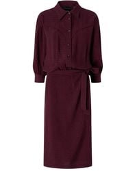 Pinko - Midi Tie-Waist Shirt Dress - Lyst