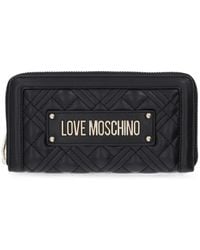 Love Moschino - Quilted Logo-Plaque Wallet - Lyst