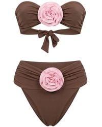 LaRevêche - Derya Floral-Appliqué Bikini - Lyst