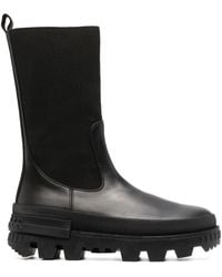 Moncler - Neue Chelsea Boots Aus Leder - Lyst