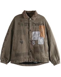 SAITOS - Soft Core Old Patch-Details Button-Down Jacket - Lyst