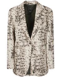 Pinko - Snake-Print Blazer - Lyst