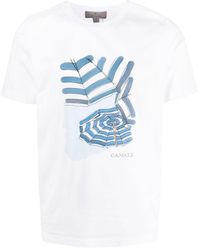 Canali - T-Shirt mit grafischem Print - Lyst