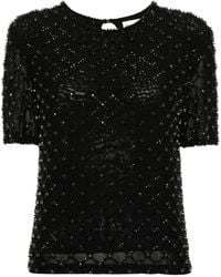 P.A.R.O.S.H. - Bead Embellished T Shirt - Lyst