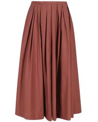 Roberto Collina - Pleated Midi Skirt - Lyst