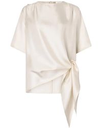 Loulou de Saison - Mano Asymmetric Knotted Top - Lyst
