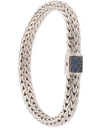 John Hardy - Classic Chain 7.5mm Sapphire Pavé Bracelet - Lyst