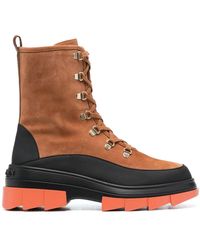 Stuart Weitzman - Chunky Lace-Up Suede Boots - Lyst