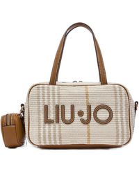 Liu Jo - Bowlingtasche Mit Logo-Patch - Lyst