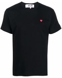 Comme des Garçons - Small Heart T-shirt In Black - Lyst