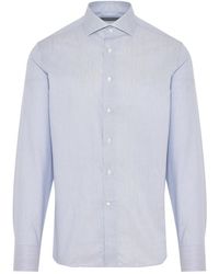Canali - Popeline Overhemd - Lyst