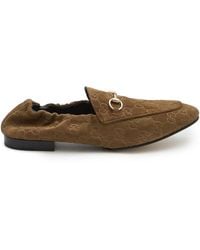 Gucci - Horsebit Embossed-Logo Leather Loafers - Lyst