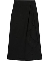Bimba Y Lola - Check-pattern Wrap-design Midi Skirt - Lyst