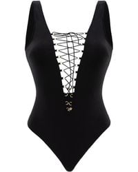 Noire Swimwear - Lace-Up Swimsuit - Lyst