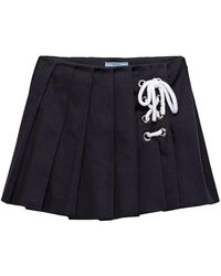 Prada - Pleated Mini Skirt - Lyst