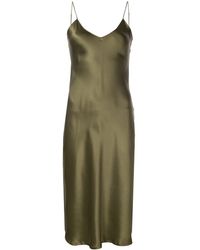 Nili Lotan Plunge Neck Slip Dress - Groen