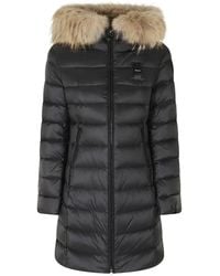 Blauer - Faux-Fur Trim Padded Coat - Lyst
