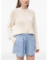 BOSS - Vertical-Stripe Elasticated-Waist Shorts - Lyst