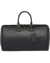 Prada - Saffiano Leather Travel Bag - Lyst
