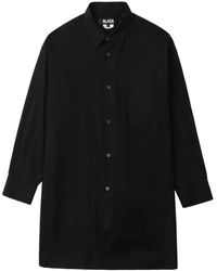 COMME DES GARÇON BLACK - Katoenen Shirt Met Lange Achterkant - Lyst