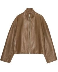 Remain - Zip-Front Lambskin Leather Jacket - Lyst