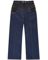 Ellery - Contrast-Stitch Panelled Jeans - Lyst