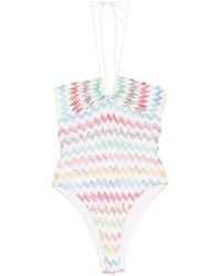 Missoni - Maillot De Bain À Dos-Nu En Maille Zig-Zag - Lyst