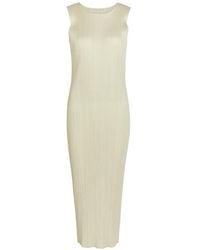 Issey Miyake - Monthly Colors May Pleated Sleeveless Midi Dress - Lyst