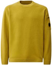 C.P. Company - Crewneck Lens-Detail Cotton Sweater - Lyst