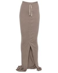 Rick Owens - Edfu Drawstring Asymmetric Maxi Skirt - Lyst