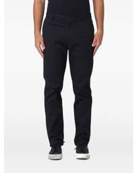 ARMANI EXCHANGE - Logo-Button Straight-Leg Trousers - Lyst