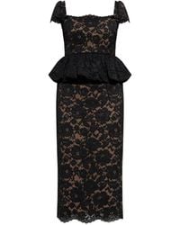 Self-Portrait - Lace Midi Dress - Lyst