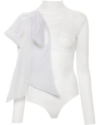 Atu Body Couture - Semi-Sheer Bow-Detail Bodysuit - Lyst