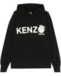 KENZO - Hoodie en coton à logo imprimé - Lyst