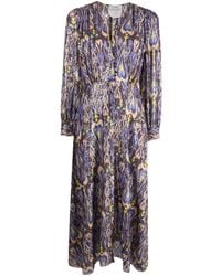 Forte Forte - Printed Silk Blend Long Dress - Lyst
