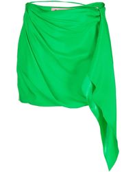GAUGE81 - Himeji Draped Silk Miniskirt - Lyst
