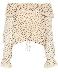 Posse - Priscilla Cheetah-Print Blouse - Lyst