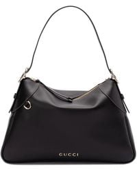 Gucci - Gg Emblem Large Leather Shoulder Bag - Lyst