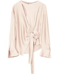 Jonathan Simkhai - Raffaella Knotted Long-Sleeve Top - Lyst