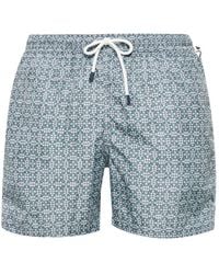 Fedeli - Madeira Geometric-print Swim Shorts - Lyst