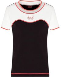 EA7 - Colour-Block Panelled T-Shirt - Lyst