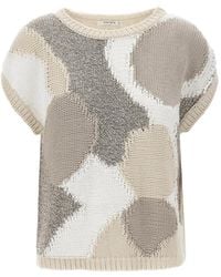 Kangra - Sequin-Embellished Patchwork Sweater - Lyst