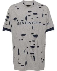 Givenchy - T-shirt a strati con effetto vissuto - Lyst