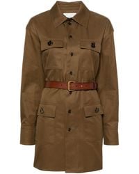 Saint Laurent - Saharienne Belted Shirt - Lyst