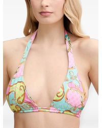 Guess - Chain-Print Bikini Top - Lyst