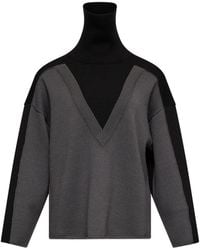 MM6 by Maison Margiela - Colour-Block Wool Sweater - Lyst