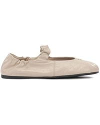 Miu Miu - Crinkled-Leather Ballet Flats - Lyst